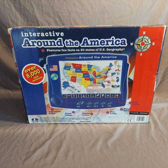 Scientific Toy AROUND THE UNITED STATES INTERACTIVE QUIZ PAD 5000+ Question GAME - Picture 3 of 11